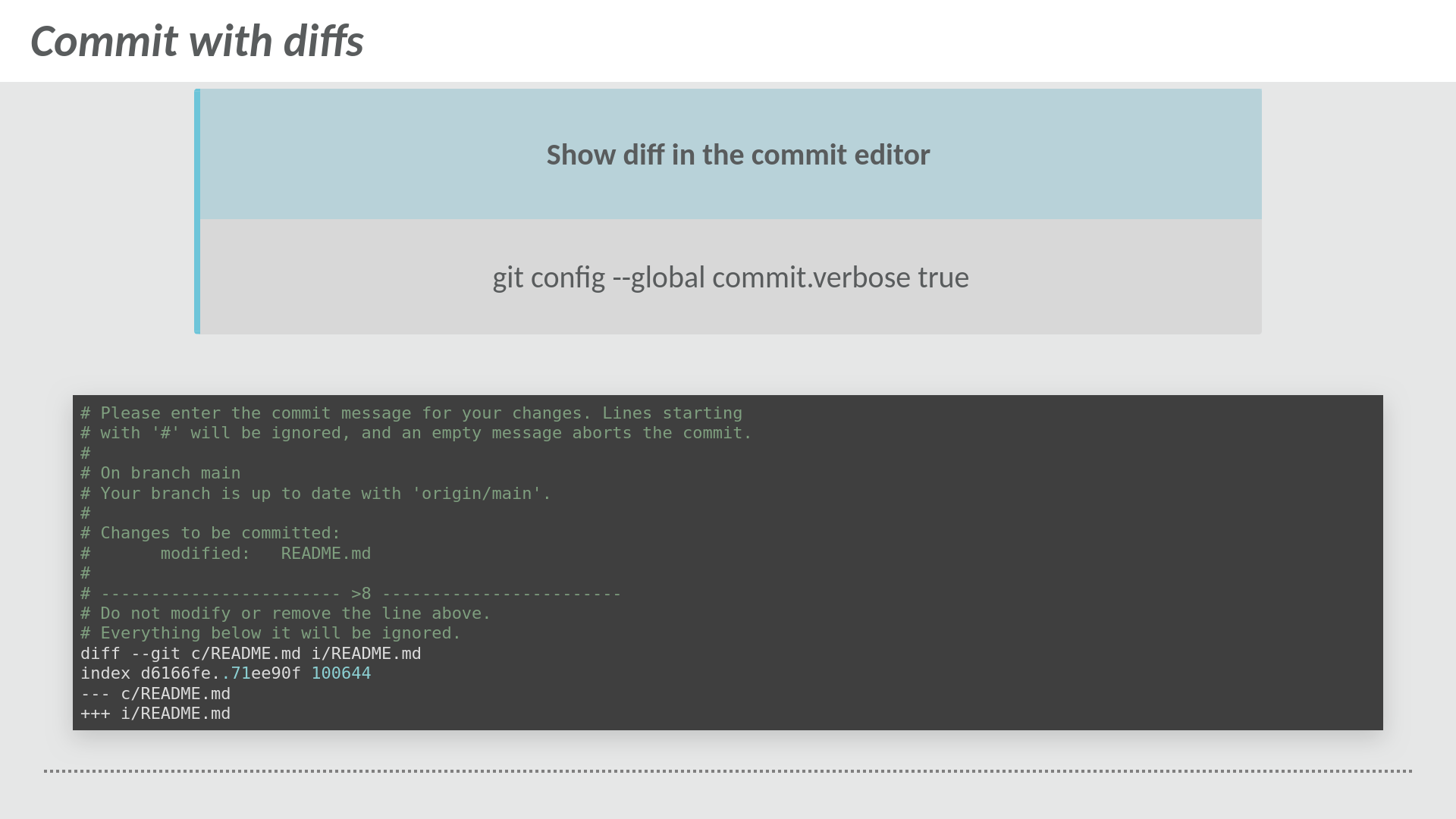 git verbose commit