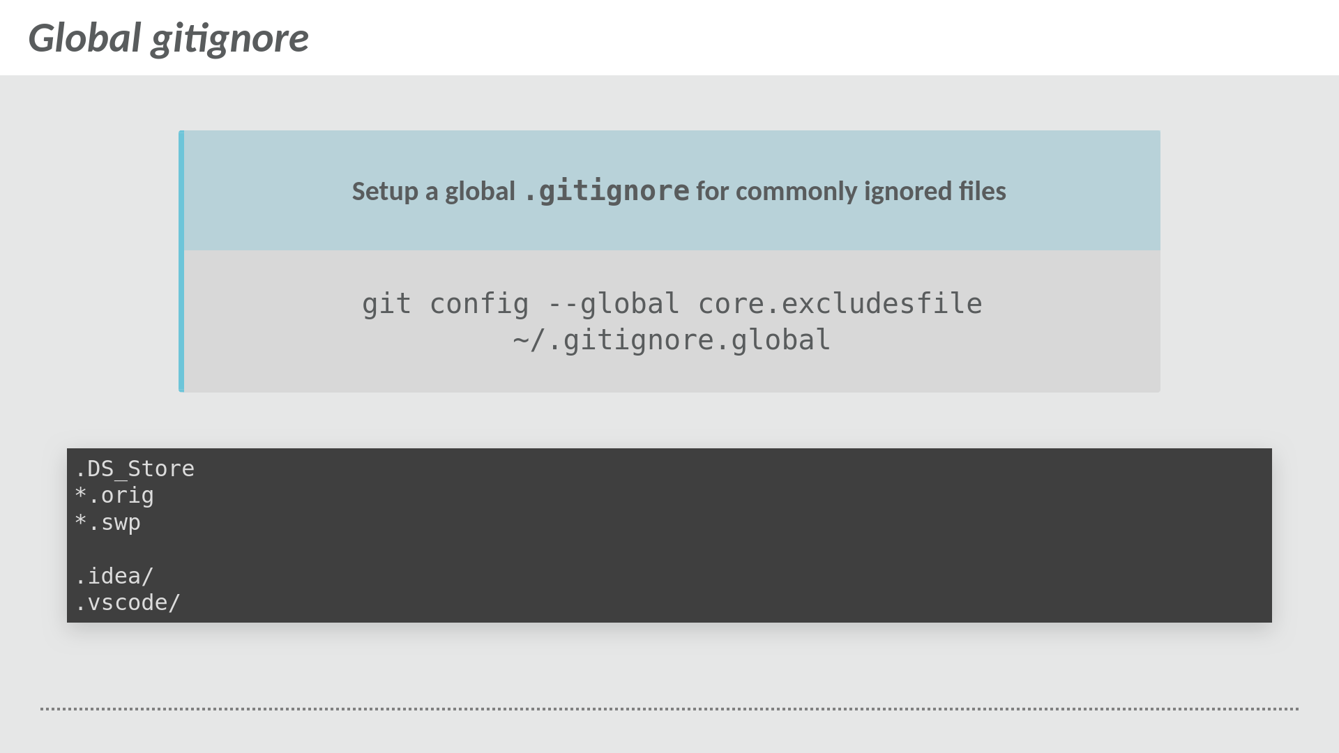git global gitignore