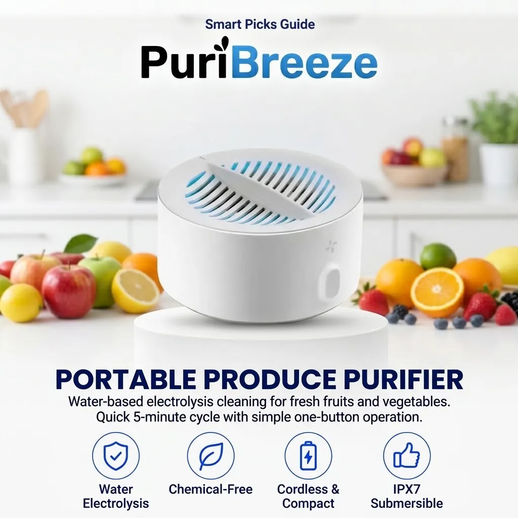 PuriBreeze portable fruit and vegetable cleaning device