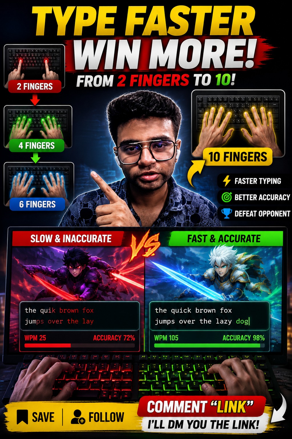 Learn How to type incredibly fast By Gaming. (post no 15)