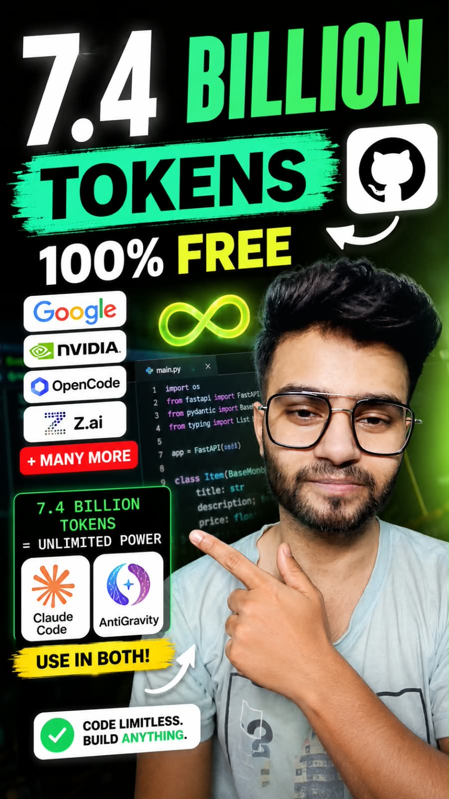 7.4 Billion Token For free [post no 27]