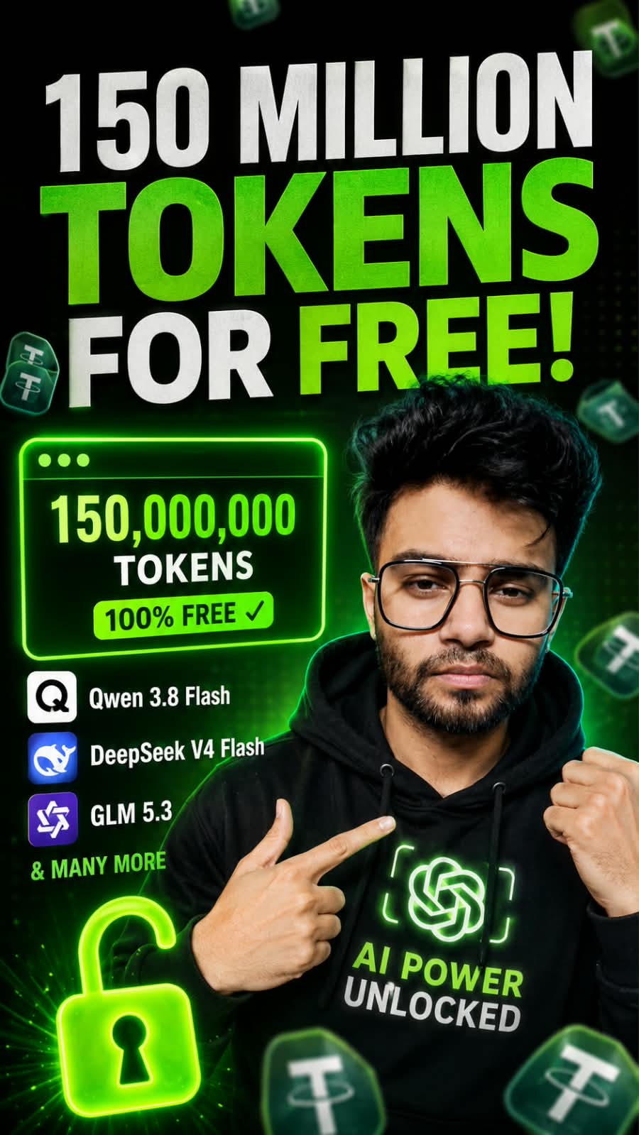 150 million free Tokens of top AI models [post no 28]