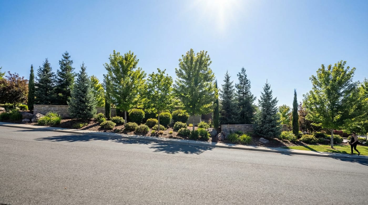Longbow Estates perimeter landscaping