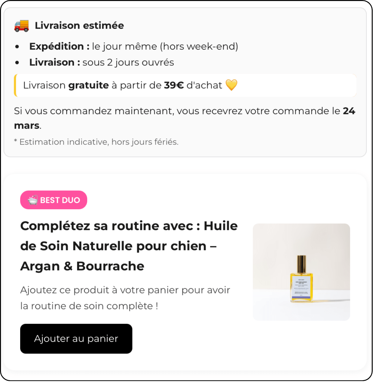 Optimisation du parcours d'achat The Fur Love