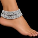 Ornate Silver Filigree Anklet thumbnail 2