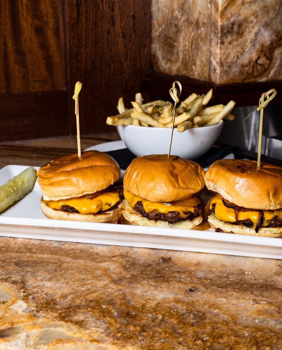 Sliders and fries