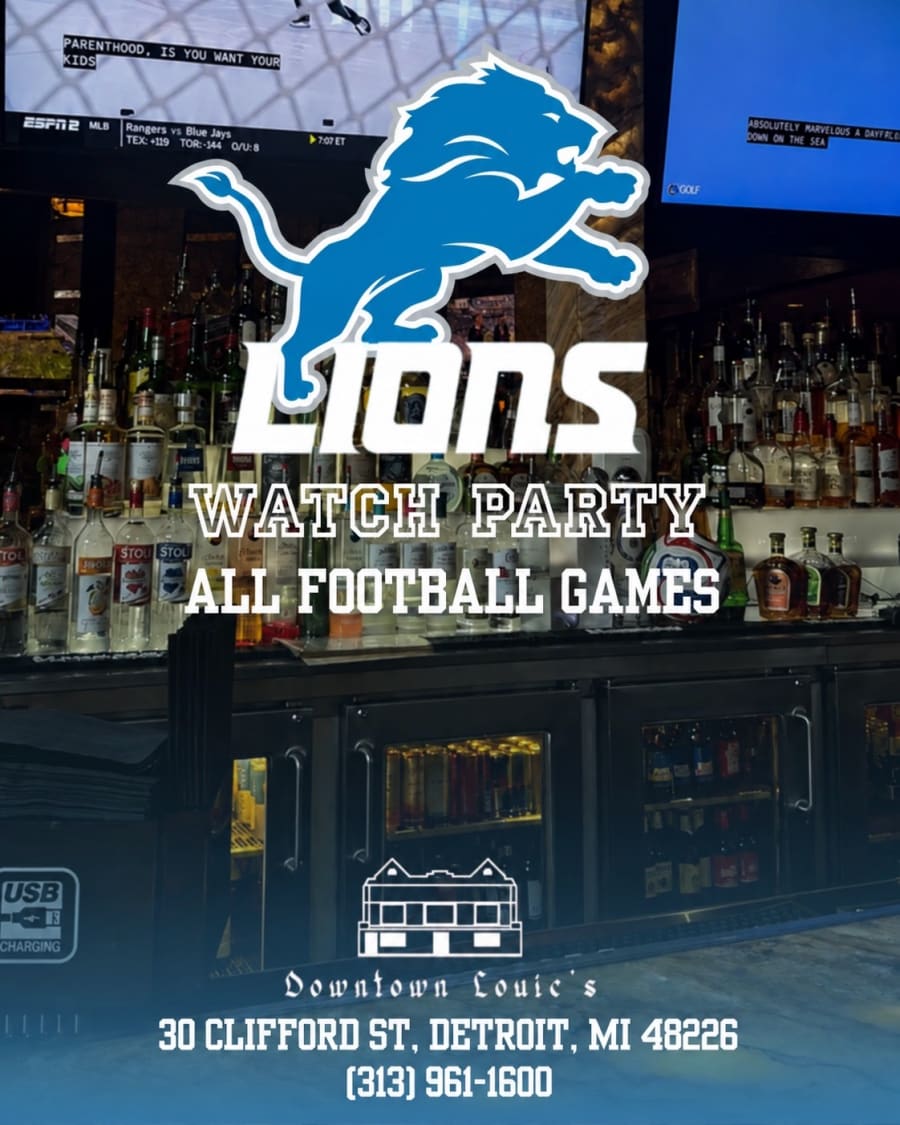 Lions watch party at Louie's