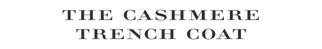 THE CASHMERE TRENCH COAT