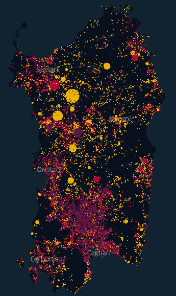 Sardinia fires dataviz