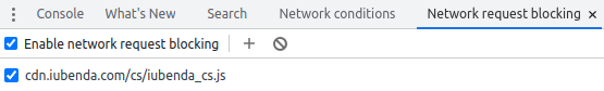 Blocking the iubenda_cs.js script