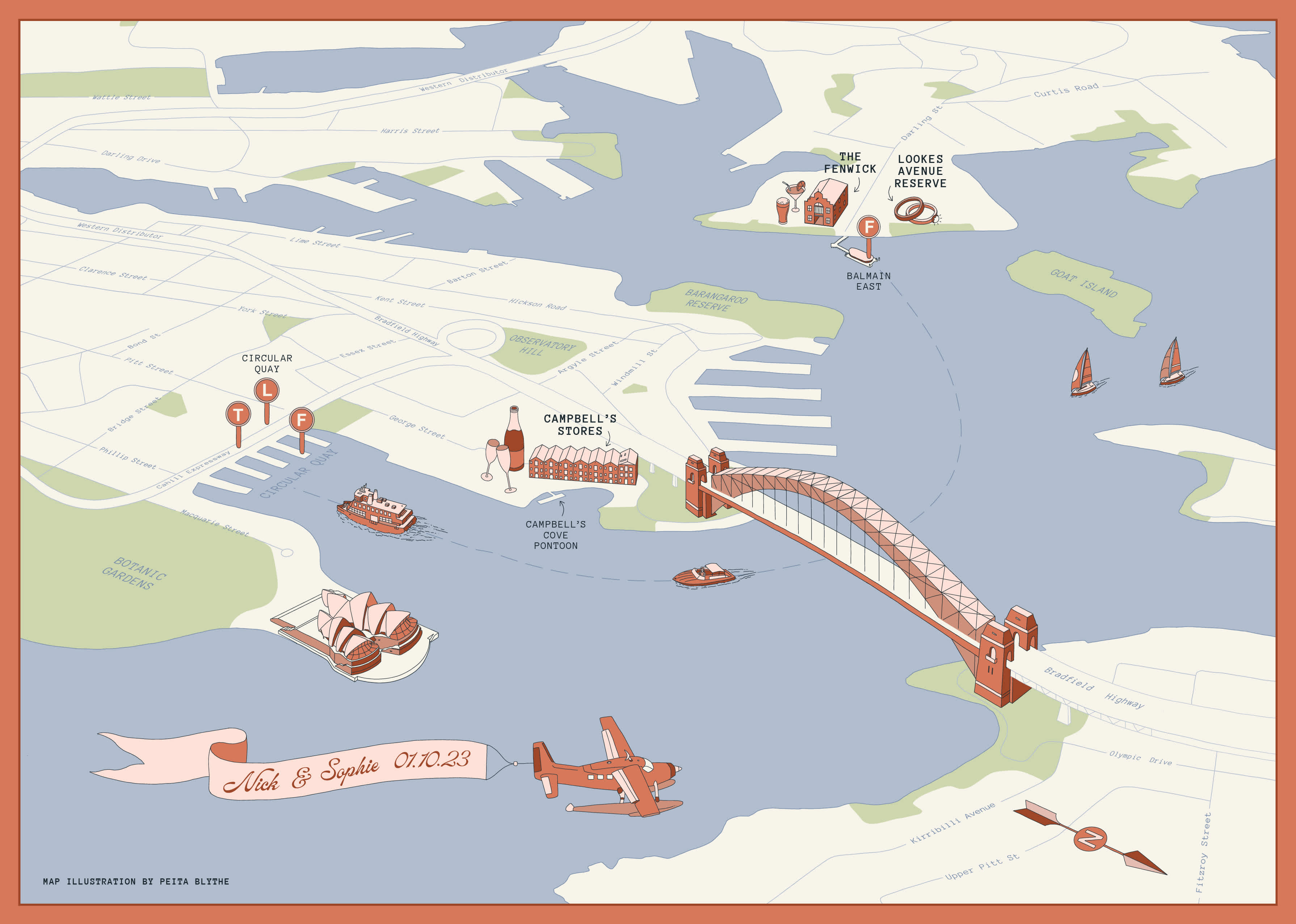 Bespoke Wedding Invite Map