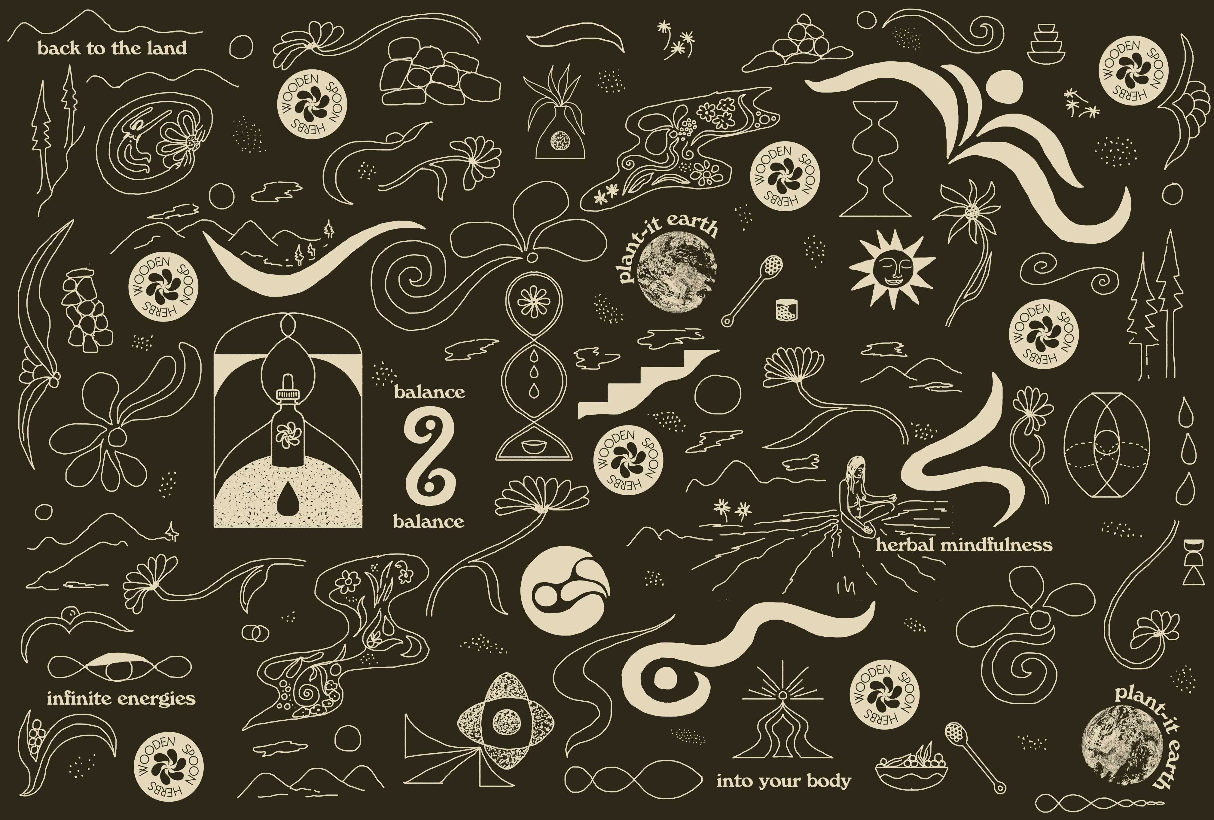 Wooden Spoon Herbs Packaging Paper