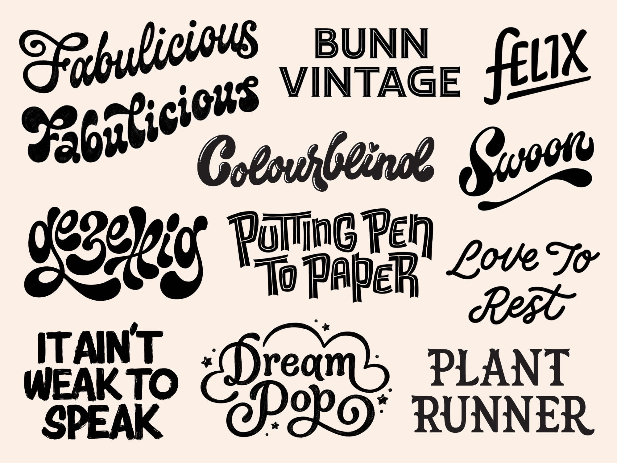 Assorted Lettering