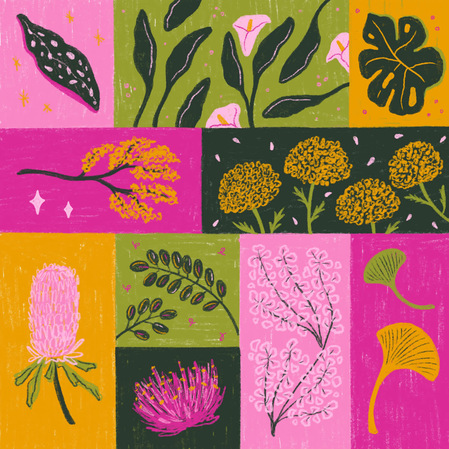 Bright Blossoms — Illustration