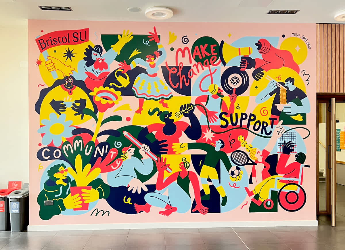 Celebratory mural for a student union