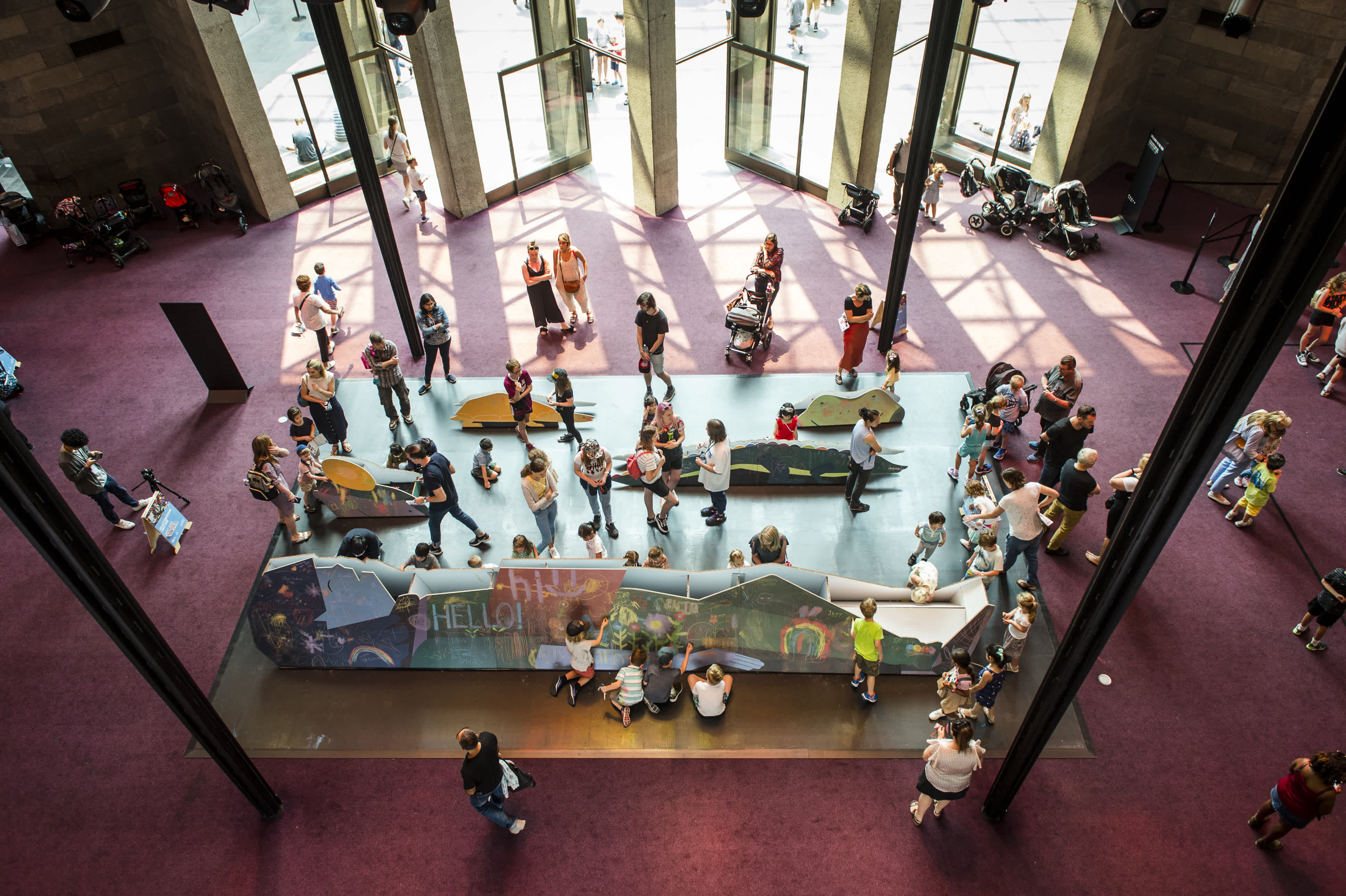 National Gallery of Victoria, interactive children's festival drawing sculptures