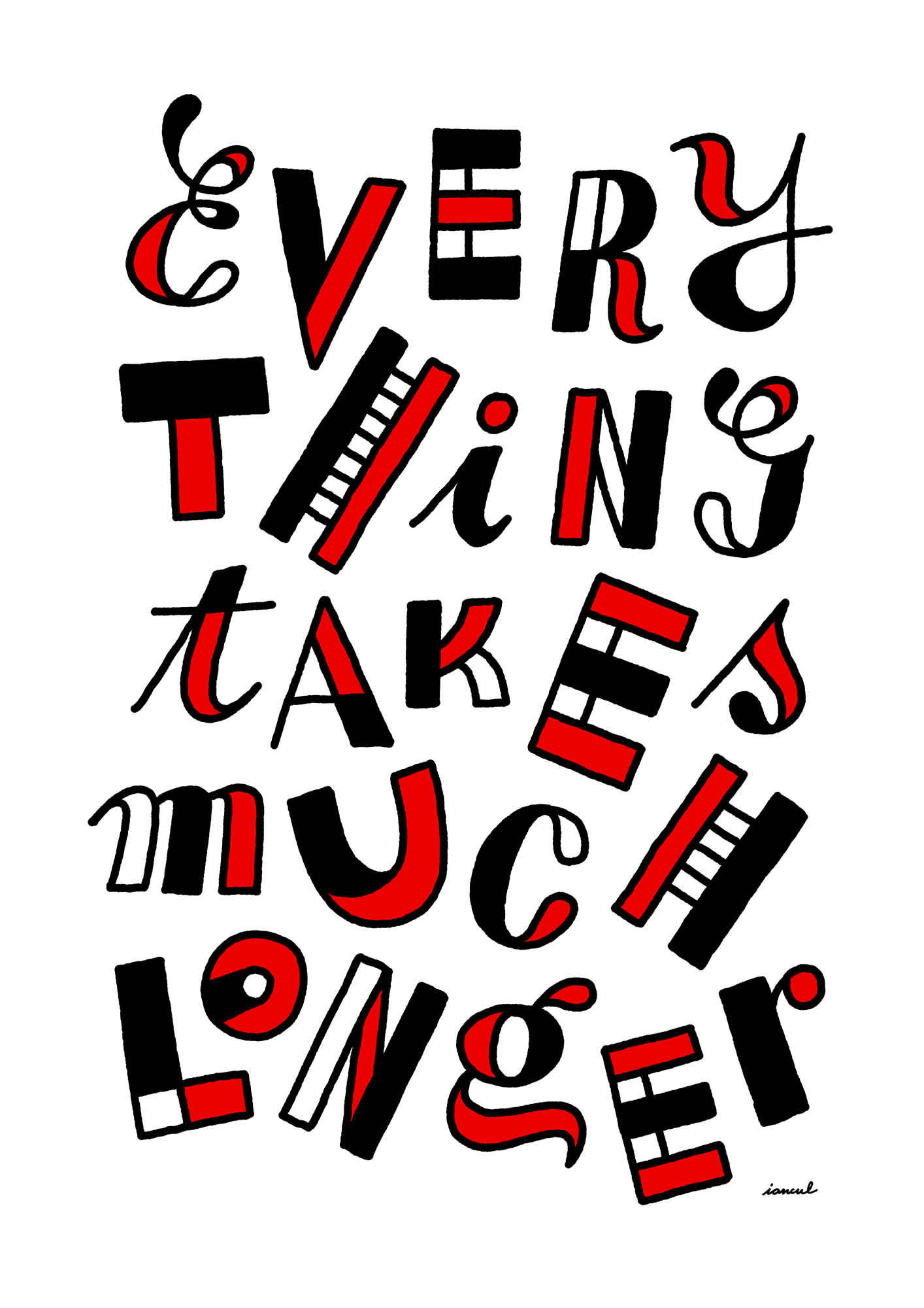 Hand lettering print