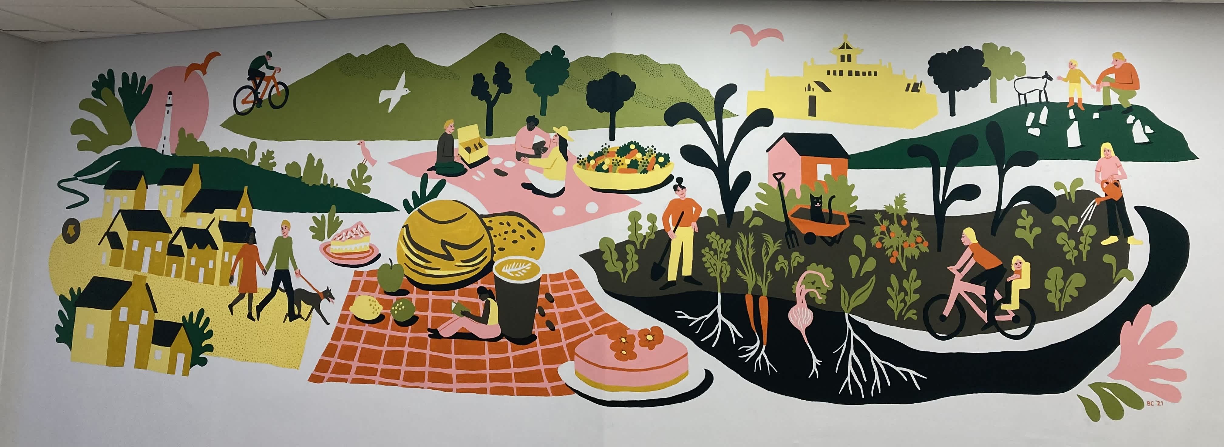 Mural for Ripe eat deli and cafe