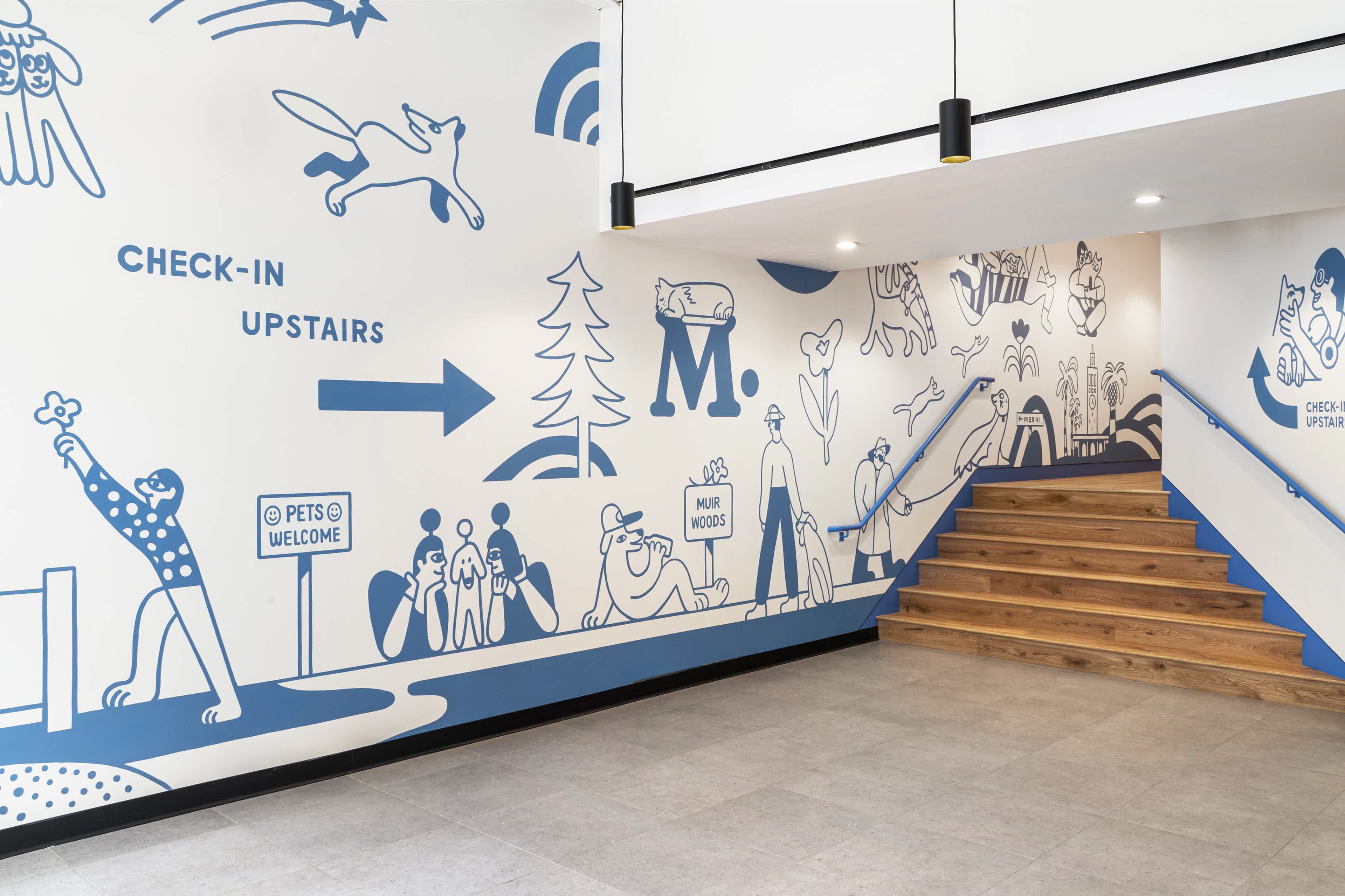 Modern Animal Vet Mural