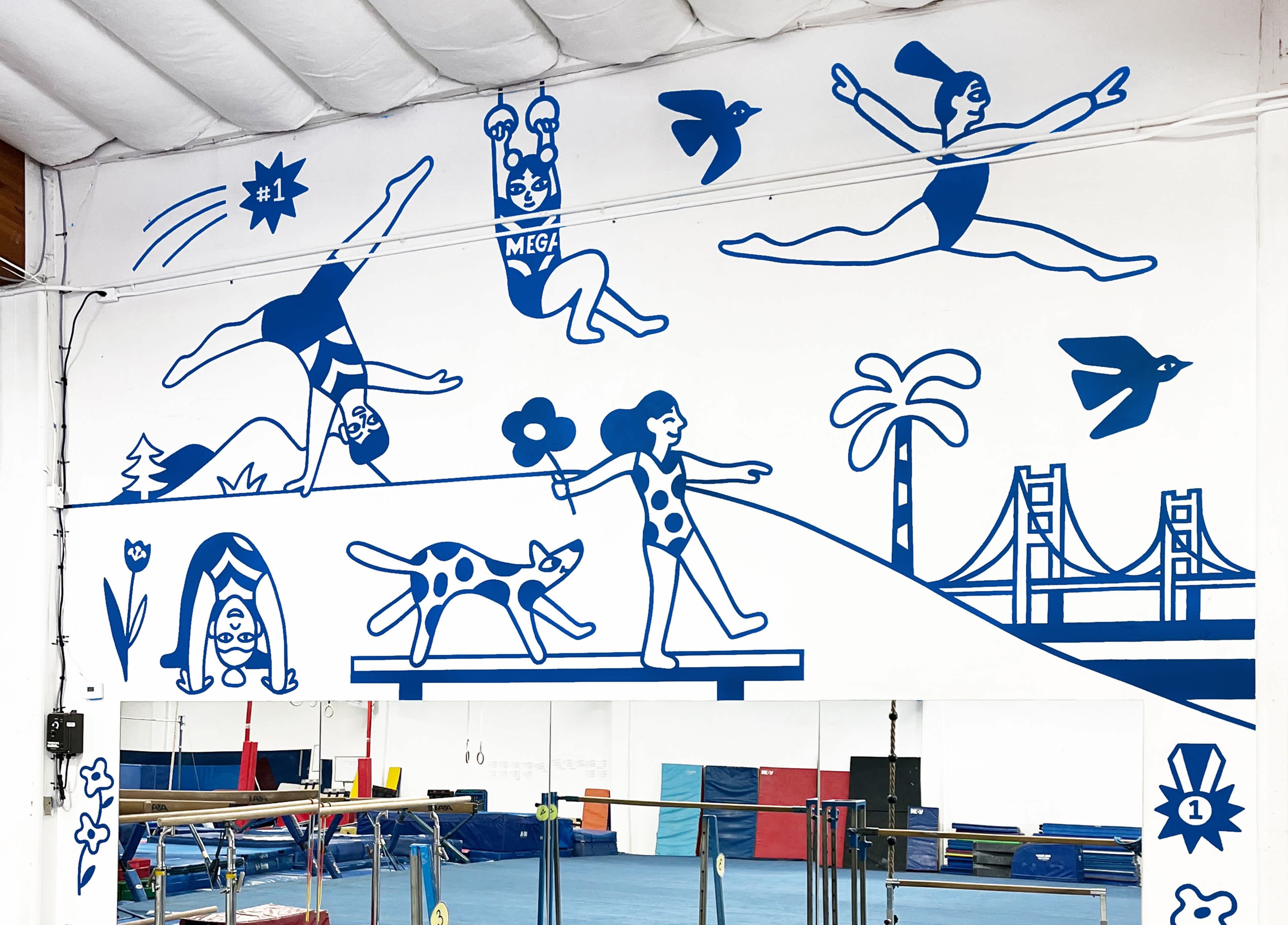Marin Ca Gymnastics Mural