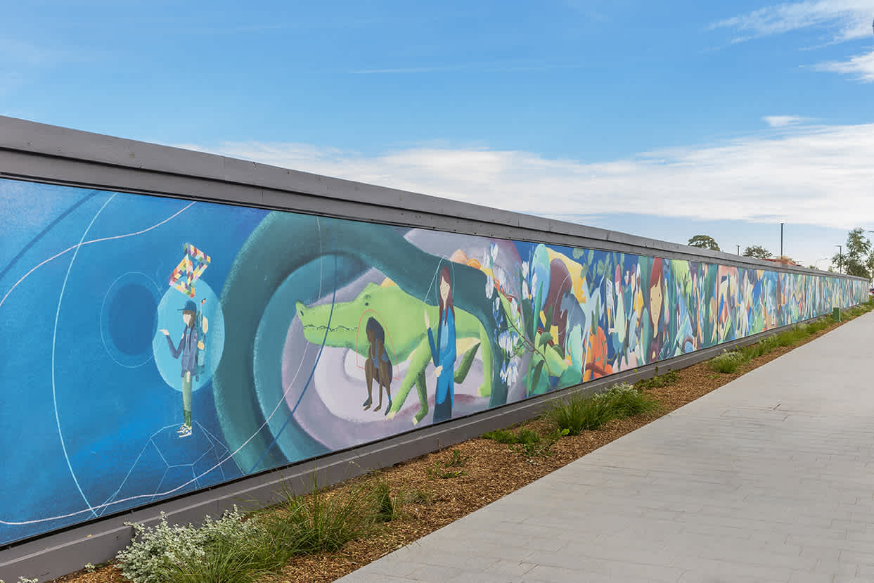 Sydney Metro 160m mural.