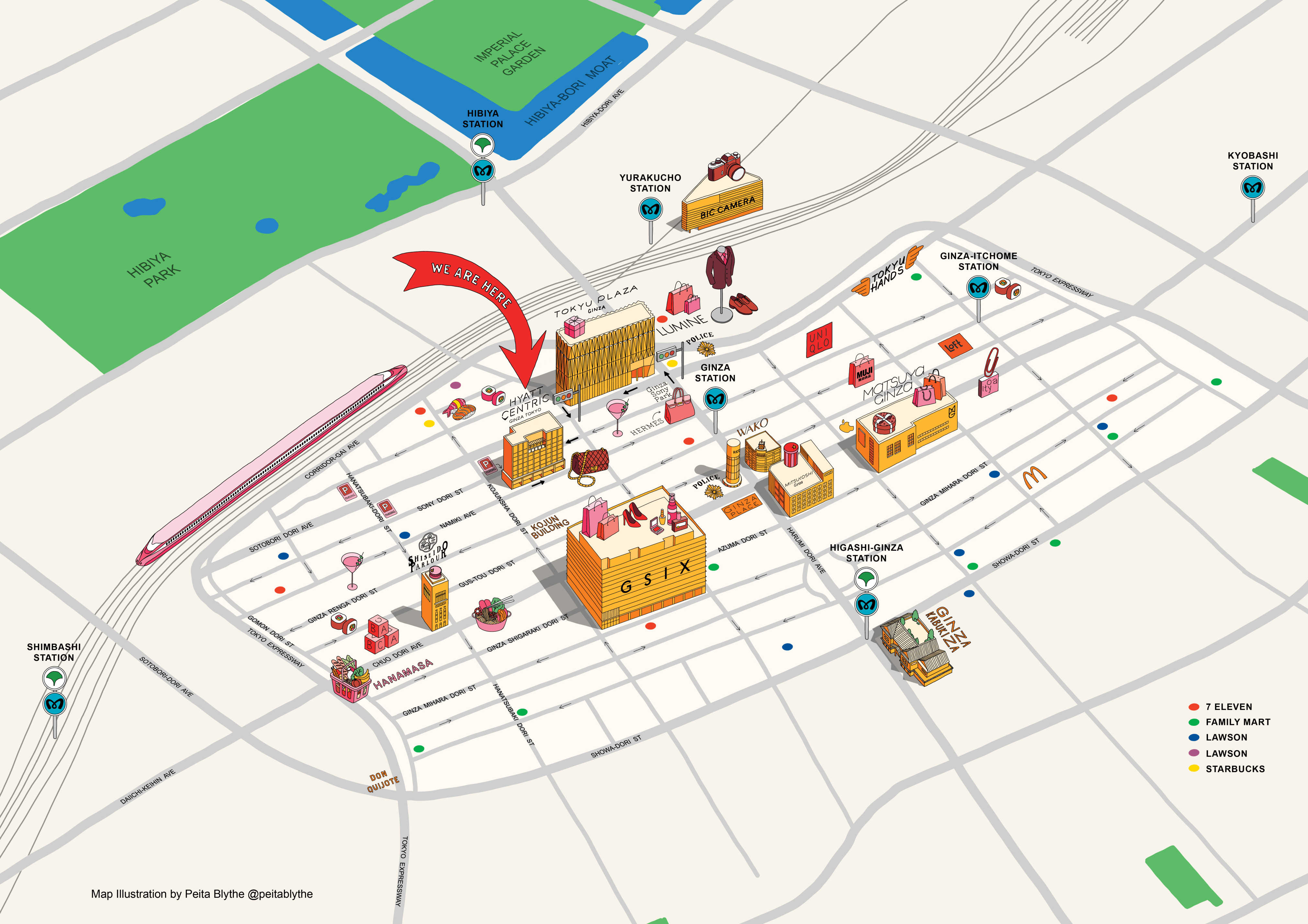 Hyatt Centric Ginza Hotel Map