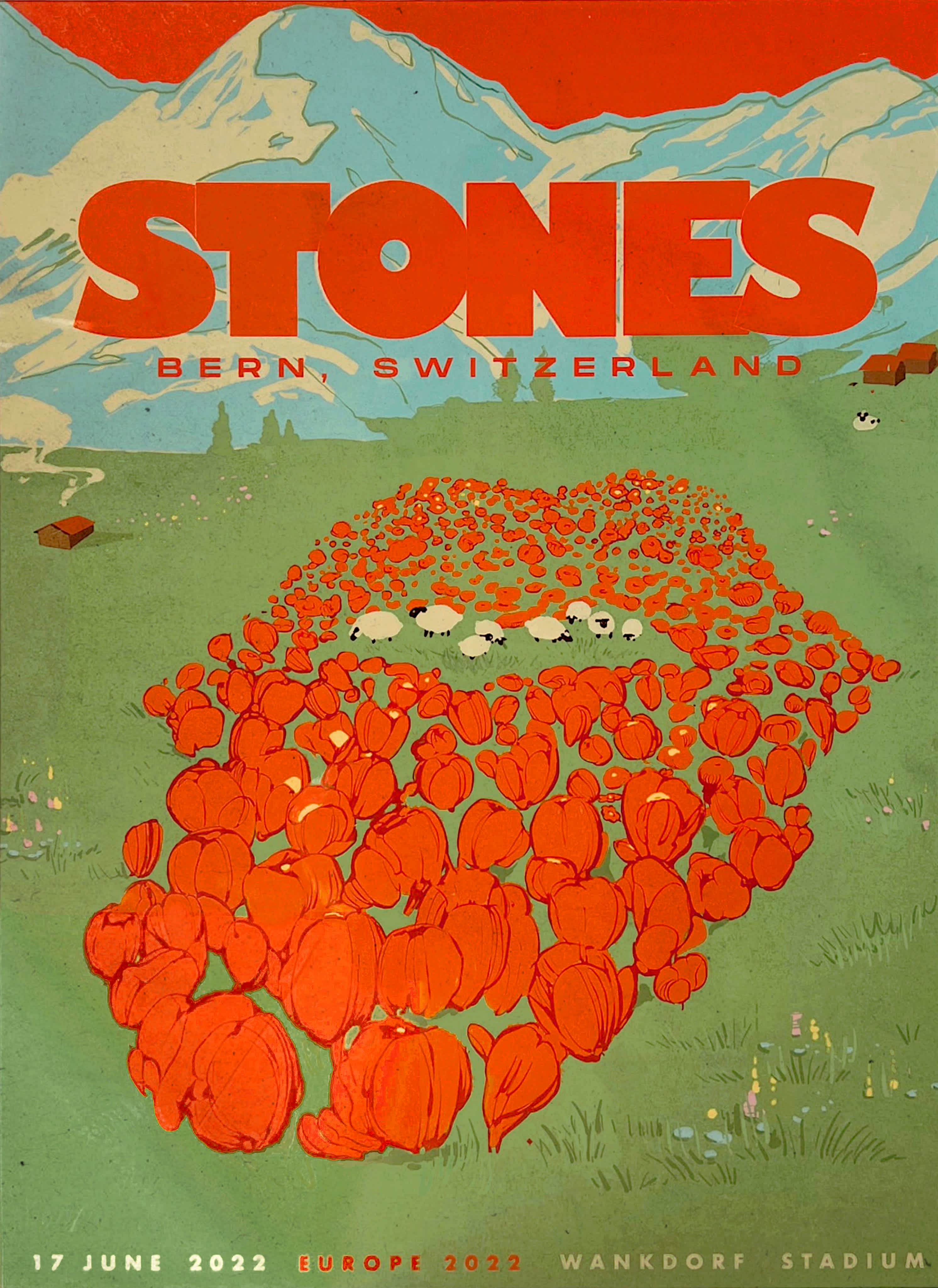 Rolling Stones Tour Poster, Bern
