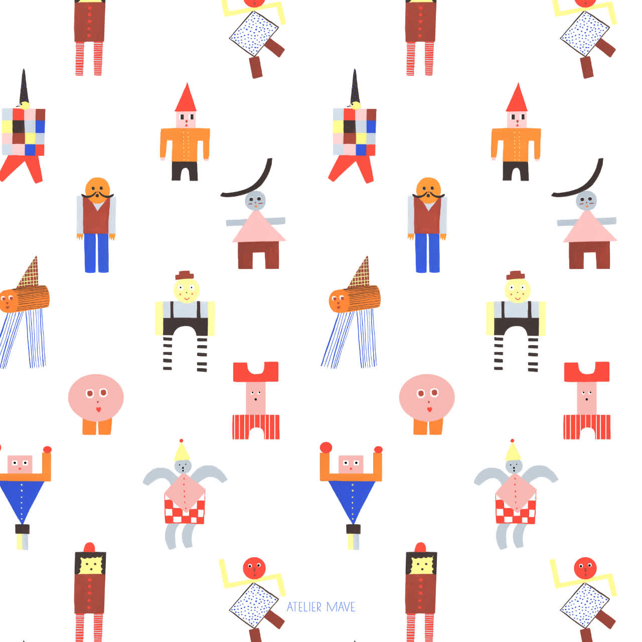 Shape people print design