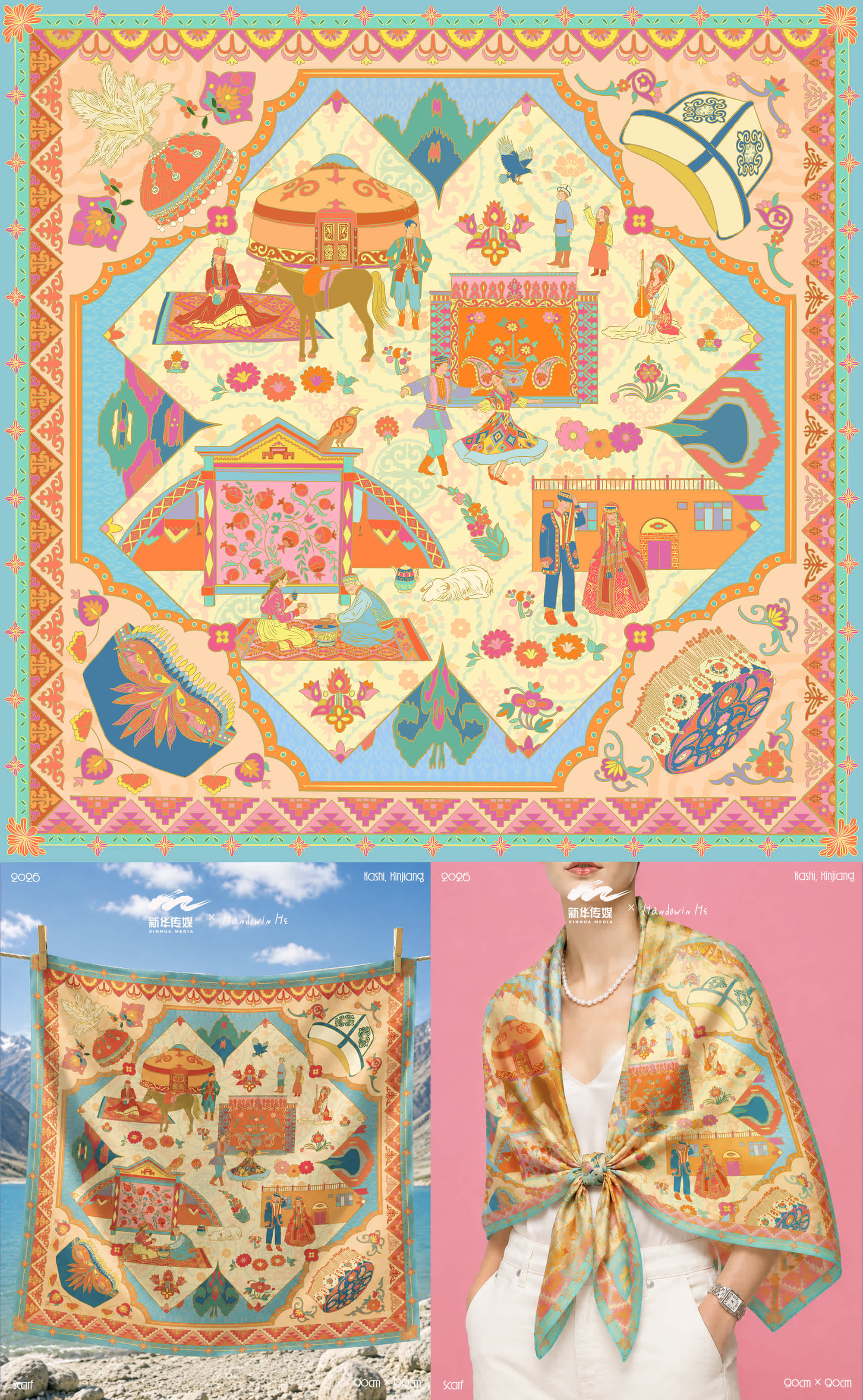 Silk Scarf Artist Collab