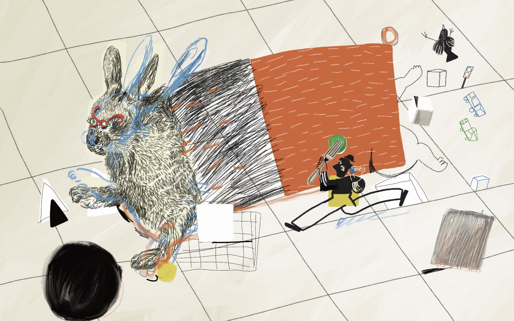 RABBIT - FROM A BOOK MARCOVALDO