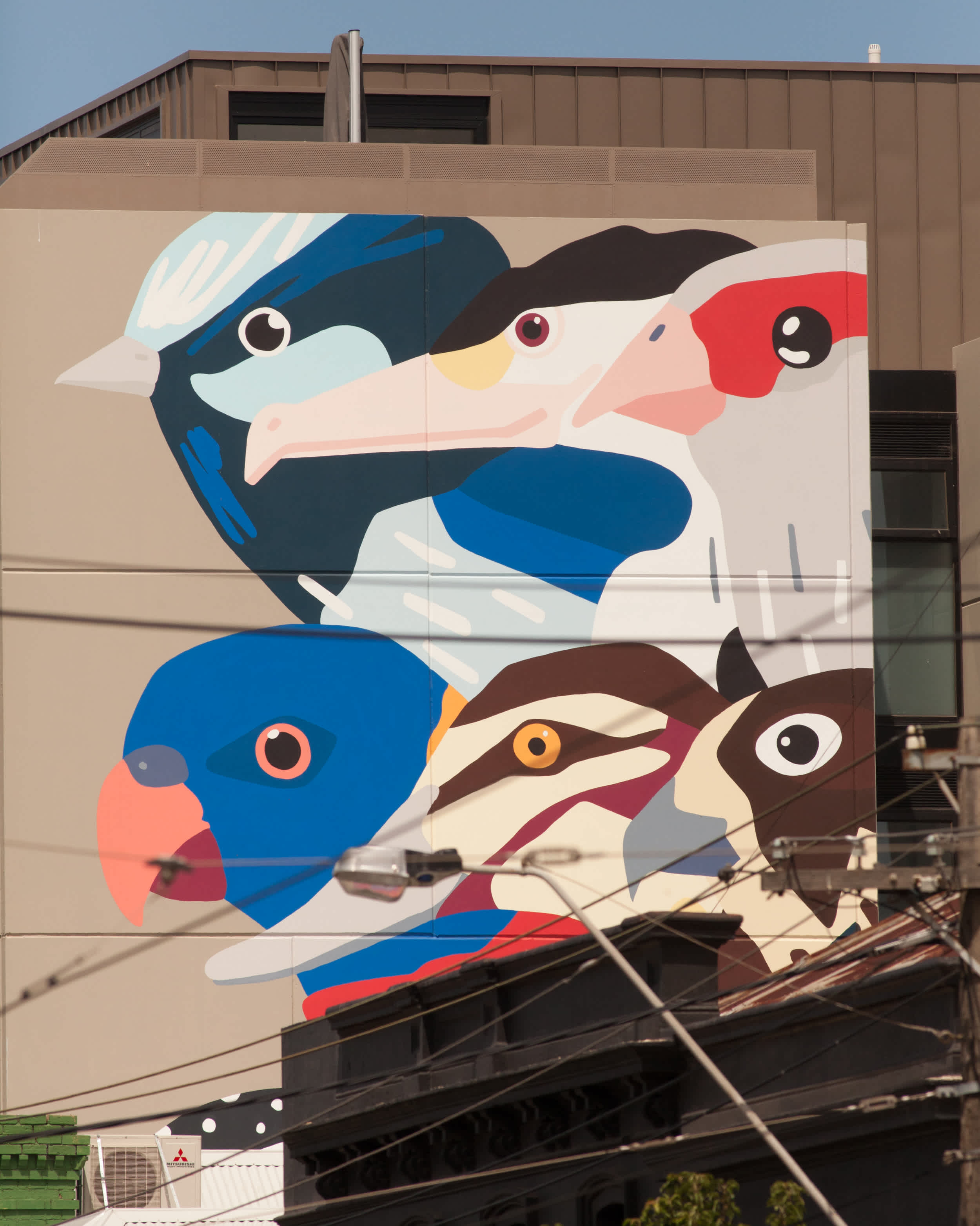 Native Bird Mural, Ascot Vale, Melbourne