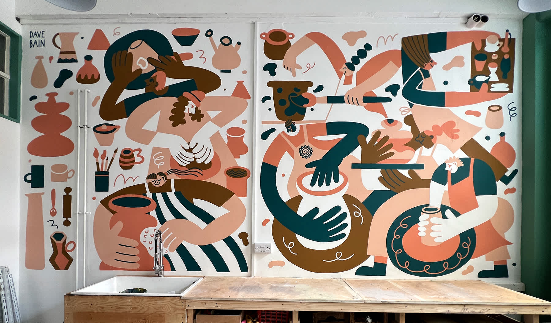 Community Pottery mural