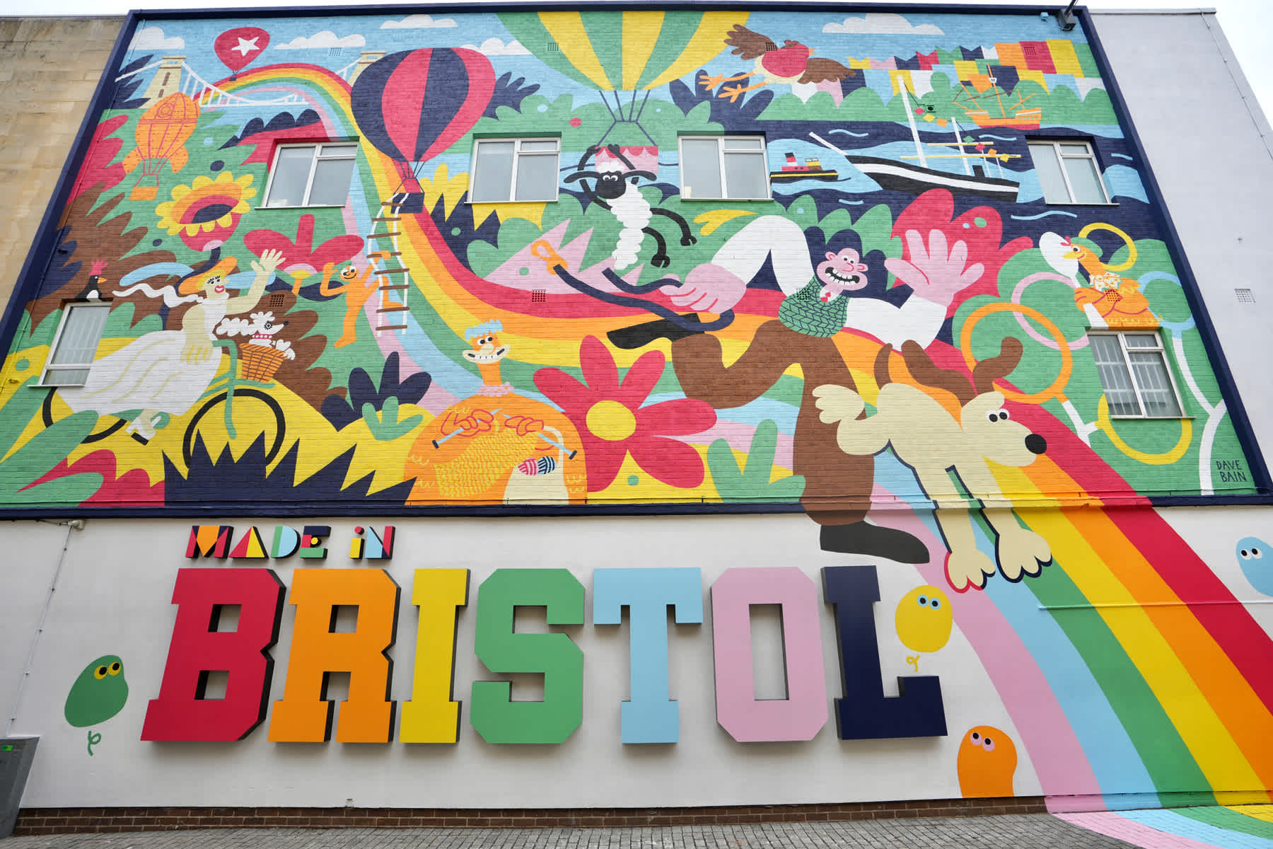 City centre mural for Aardman