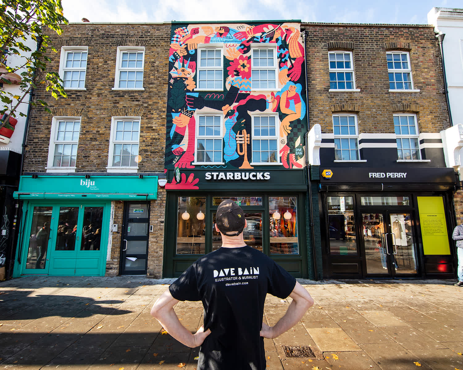 Shop front mural for a coffee chain