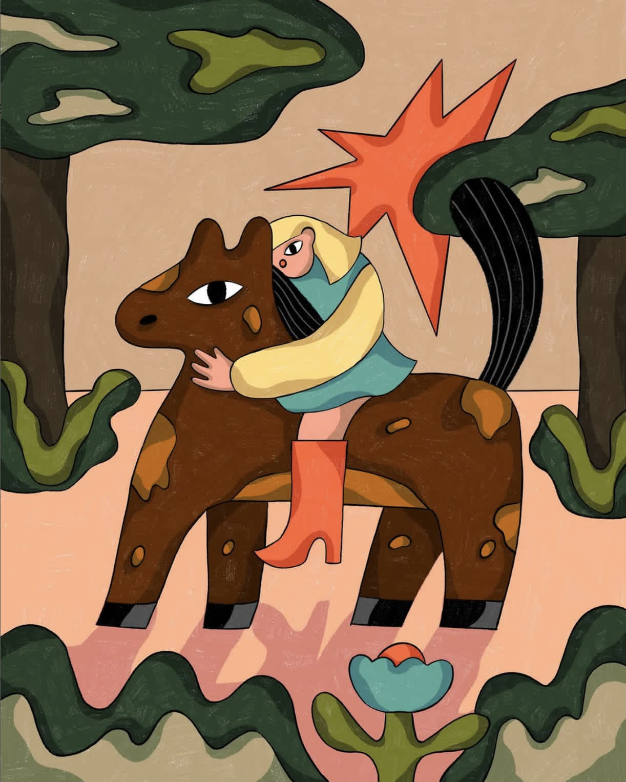 horse girl with her horse Aluś