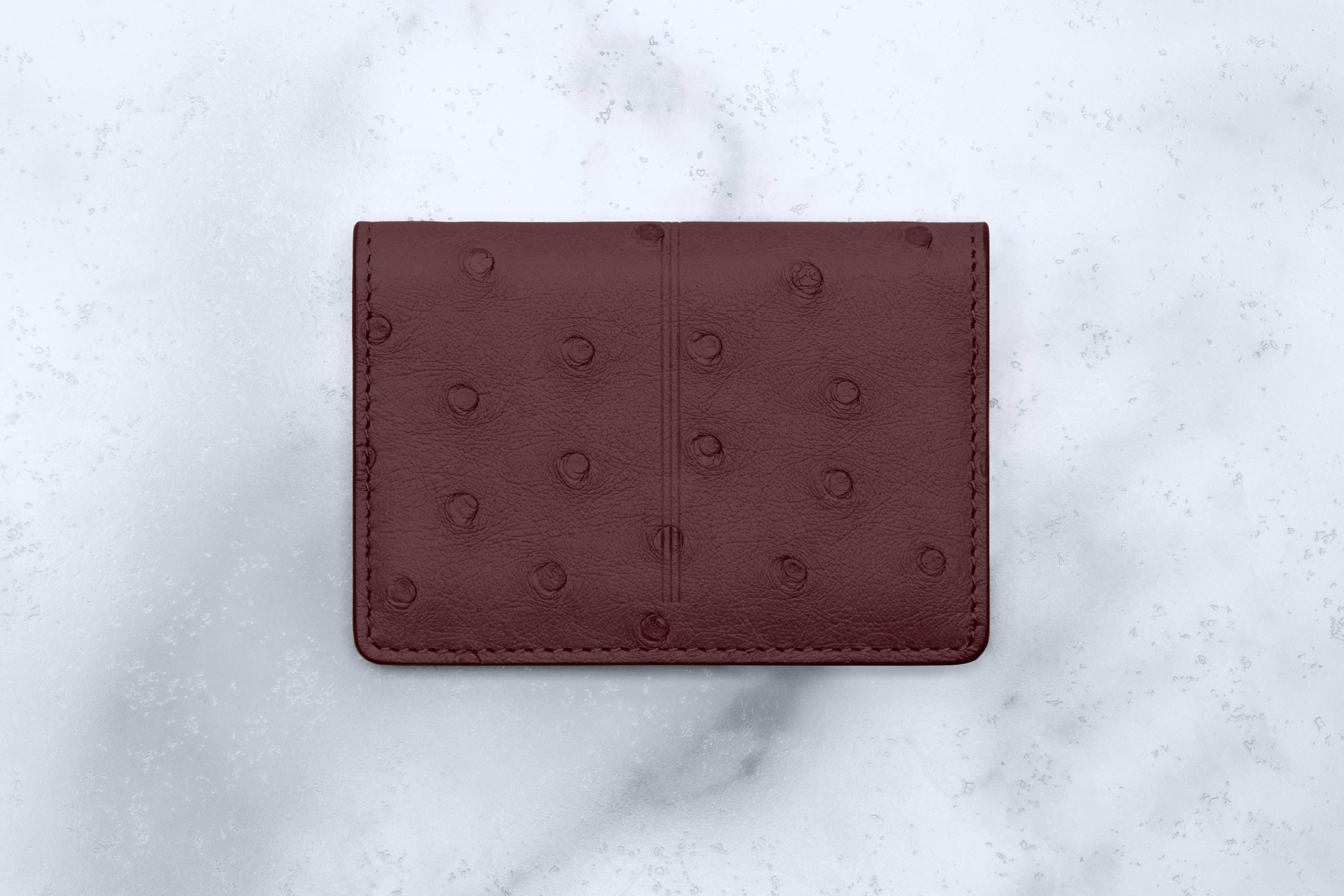 BORDEADUX OSTRICH / BORDEAUX LAMBSKIN LEATHER