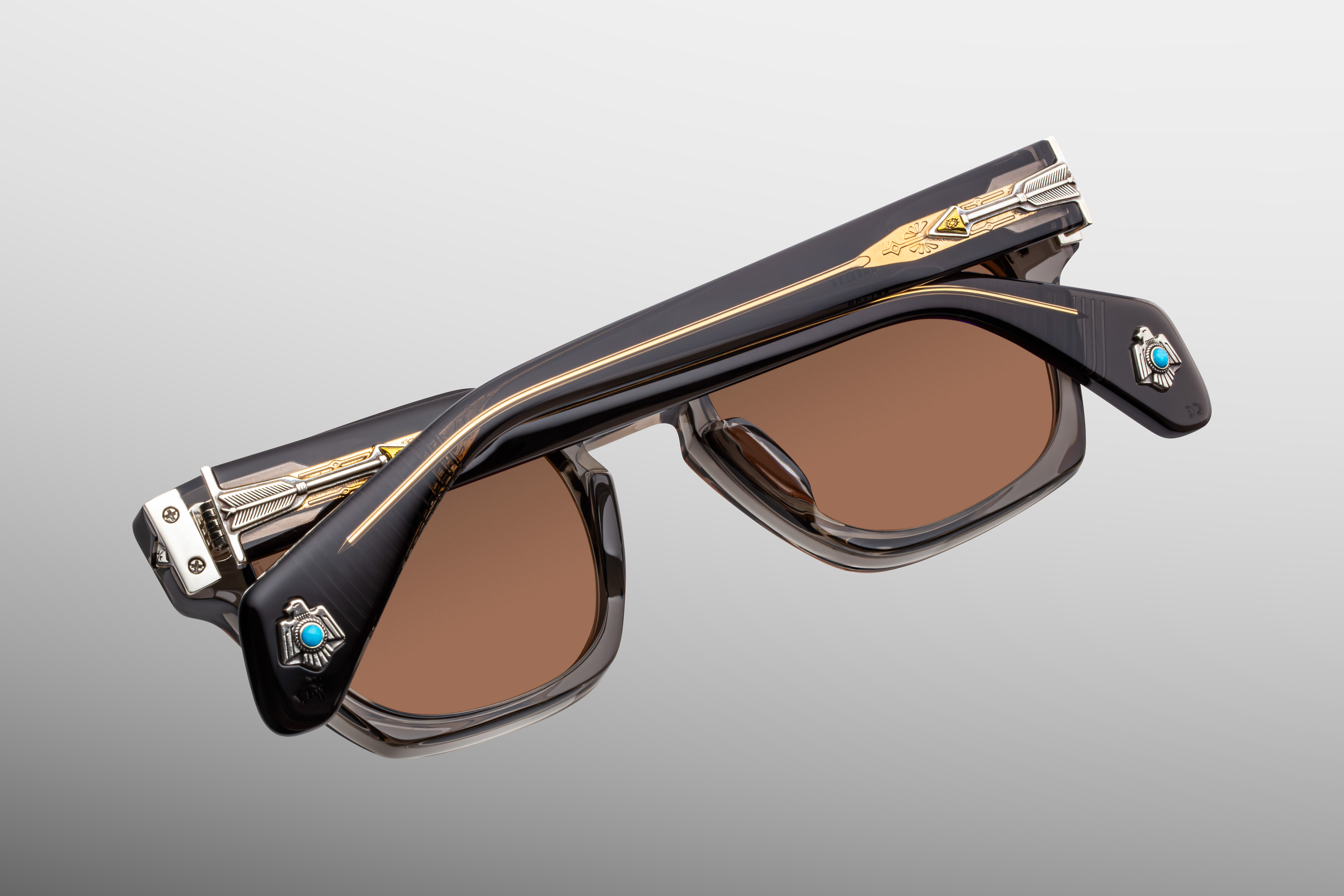 Lunettes de soleil Zephirin 47 rondes en marron – Jacques Marie Mage