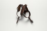HANDMADE SPURS WITH BOOT STRAPS, c. 19th century