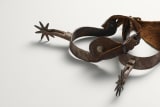 HANDMADE SPURS WITH BOOT STRAPS, c. 19th century