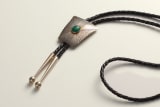 NAVAJO SILVER MALACHITE BOLO TIE