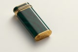 CARTIER TRINITY, MALACHITE LIGHTER, c. 1980