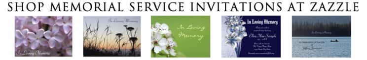 shop Zazzle Custom Memorial Service Invitations