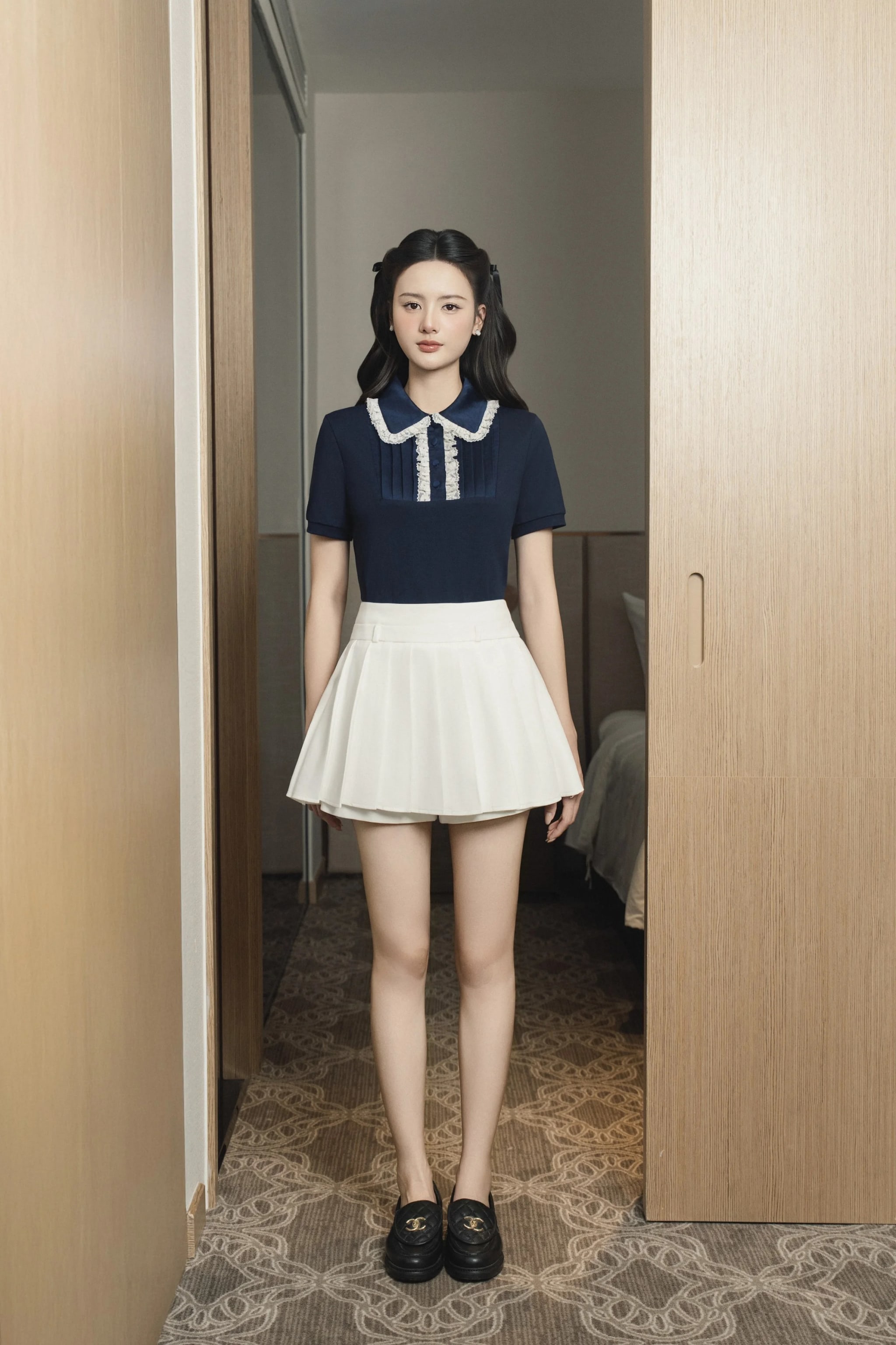Chân váy ngắn xếp ly Kim skirt