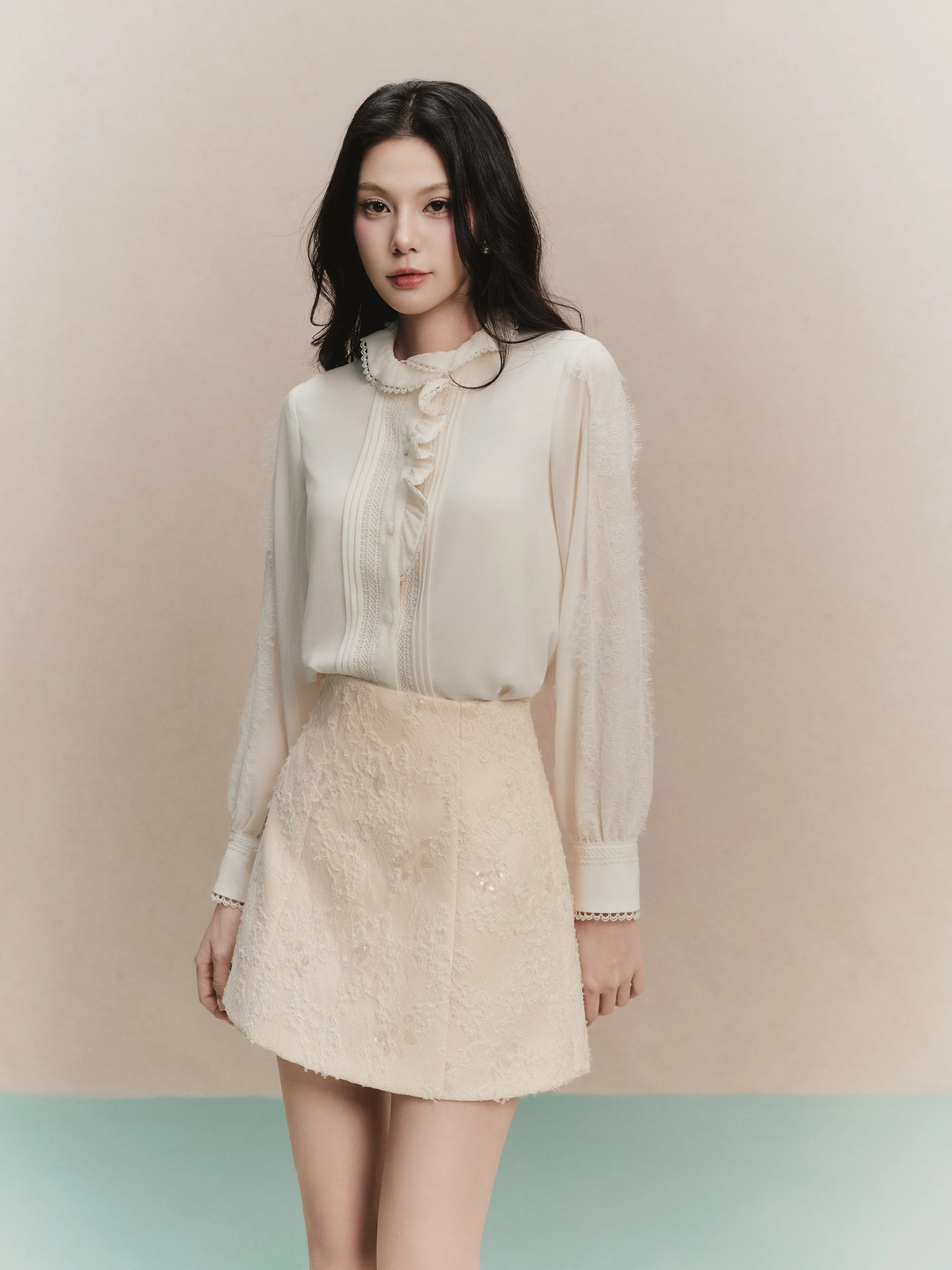 Áo chiffon cổ bèo Diana Top