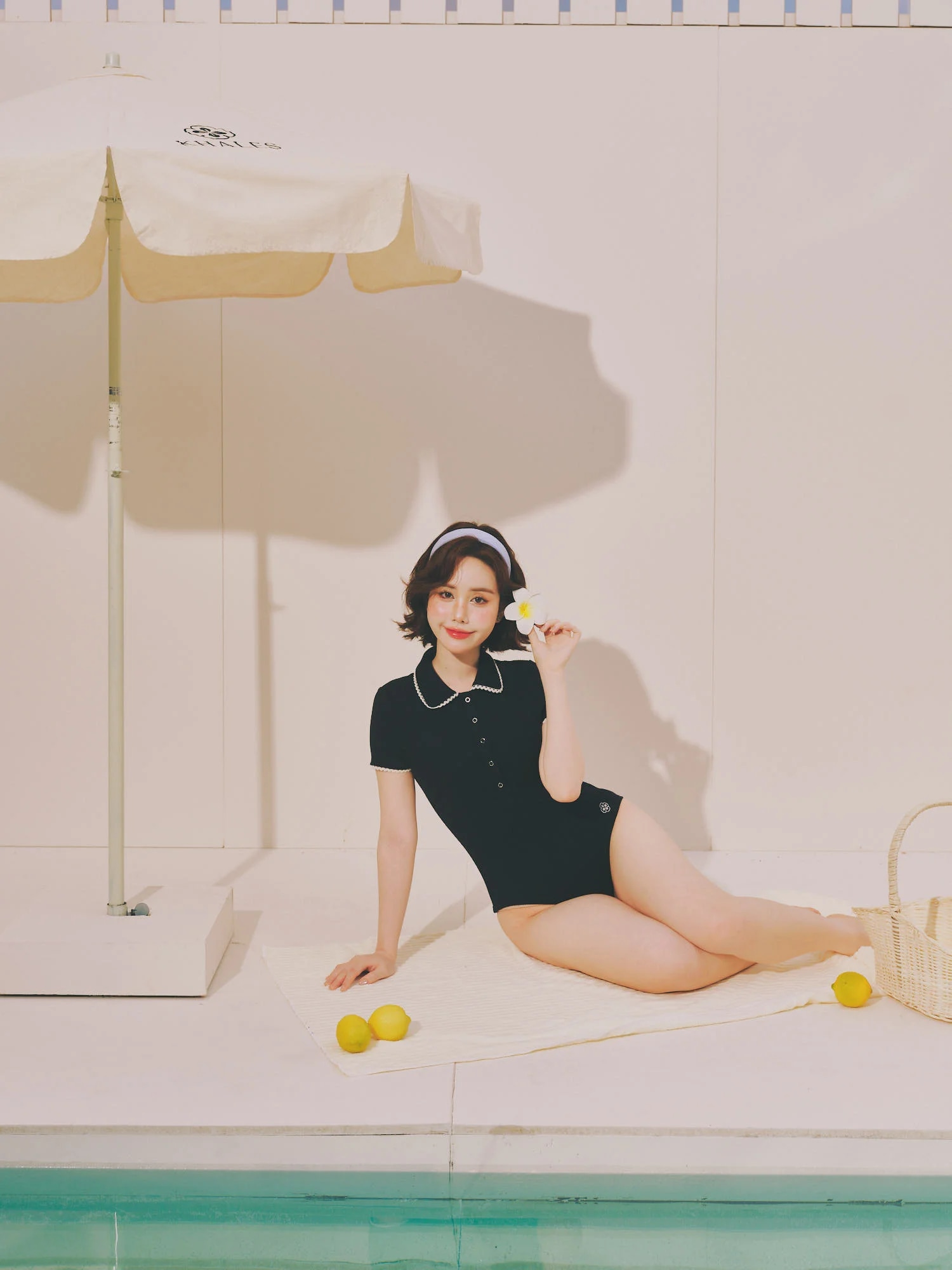 Áo Bodysuit màu xanh navy Cici Top