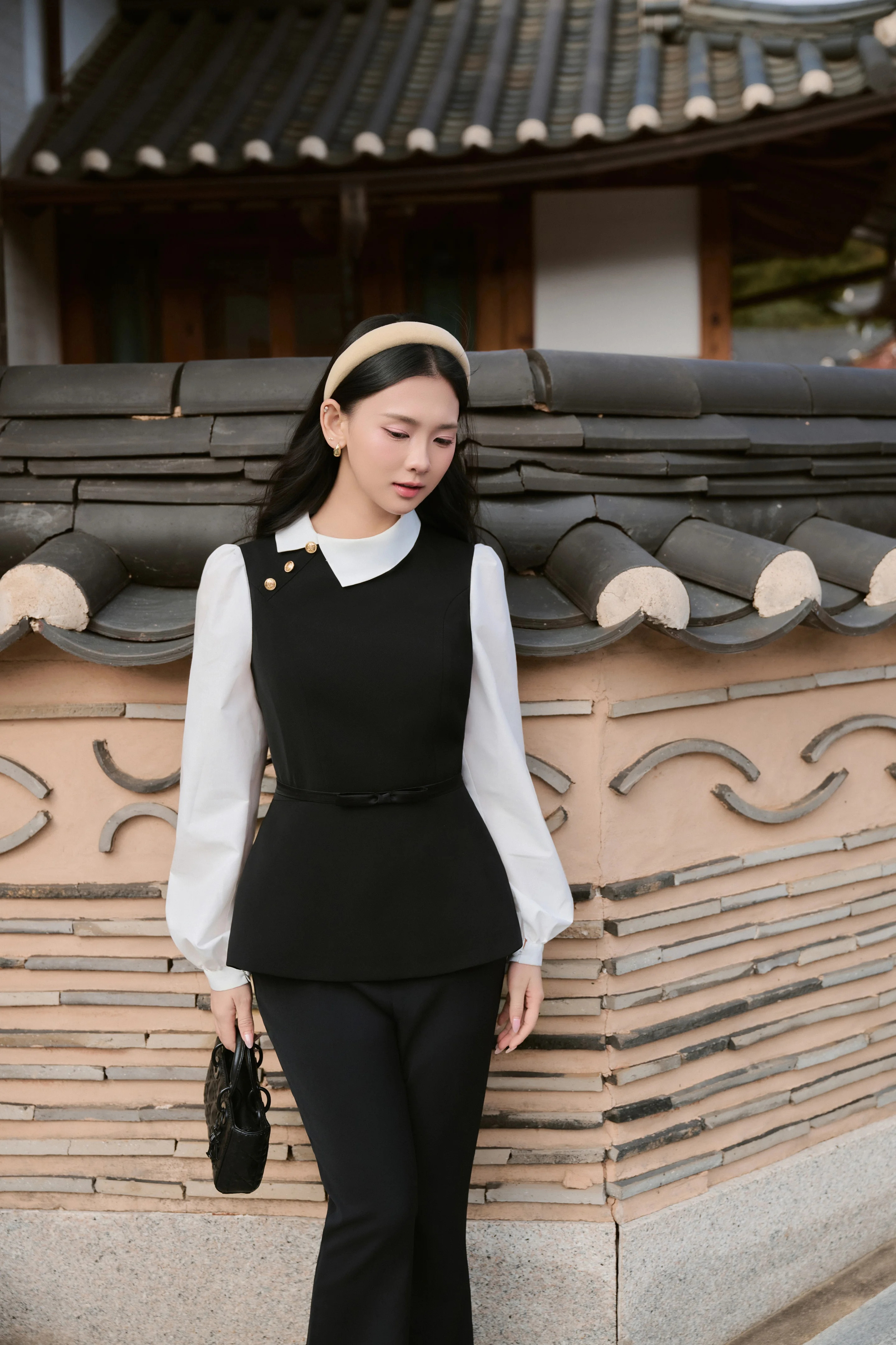 Áo kiểu nữ cổ sen chất thun Mira Top