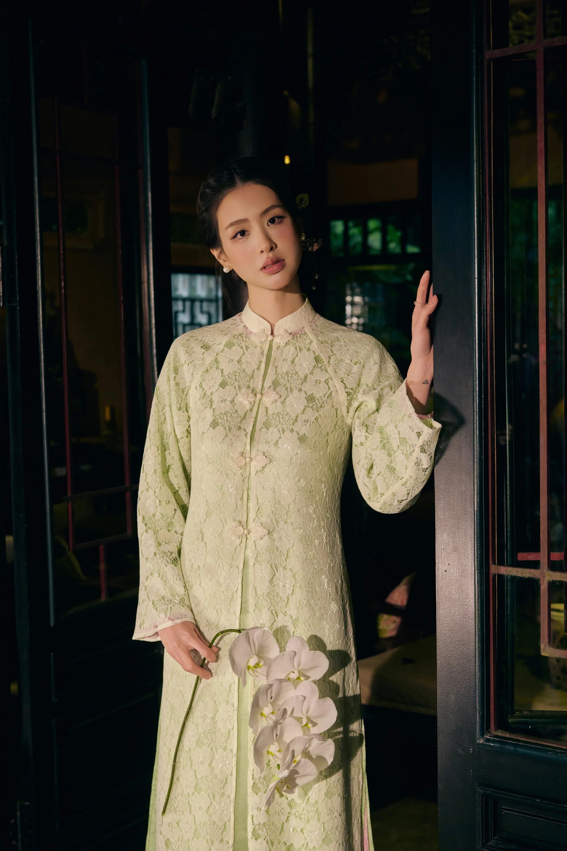 Set Áo dài 4 tà Diệp Chi