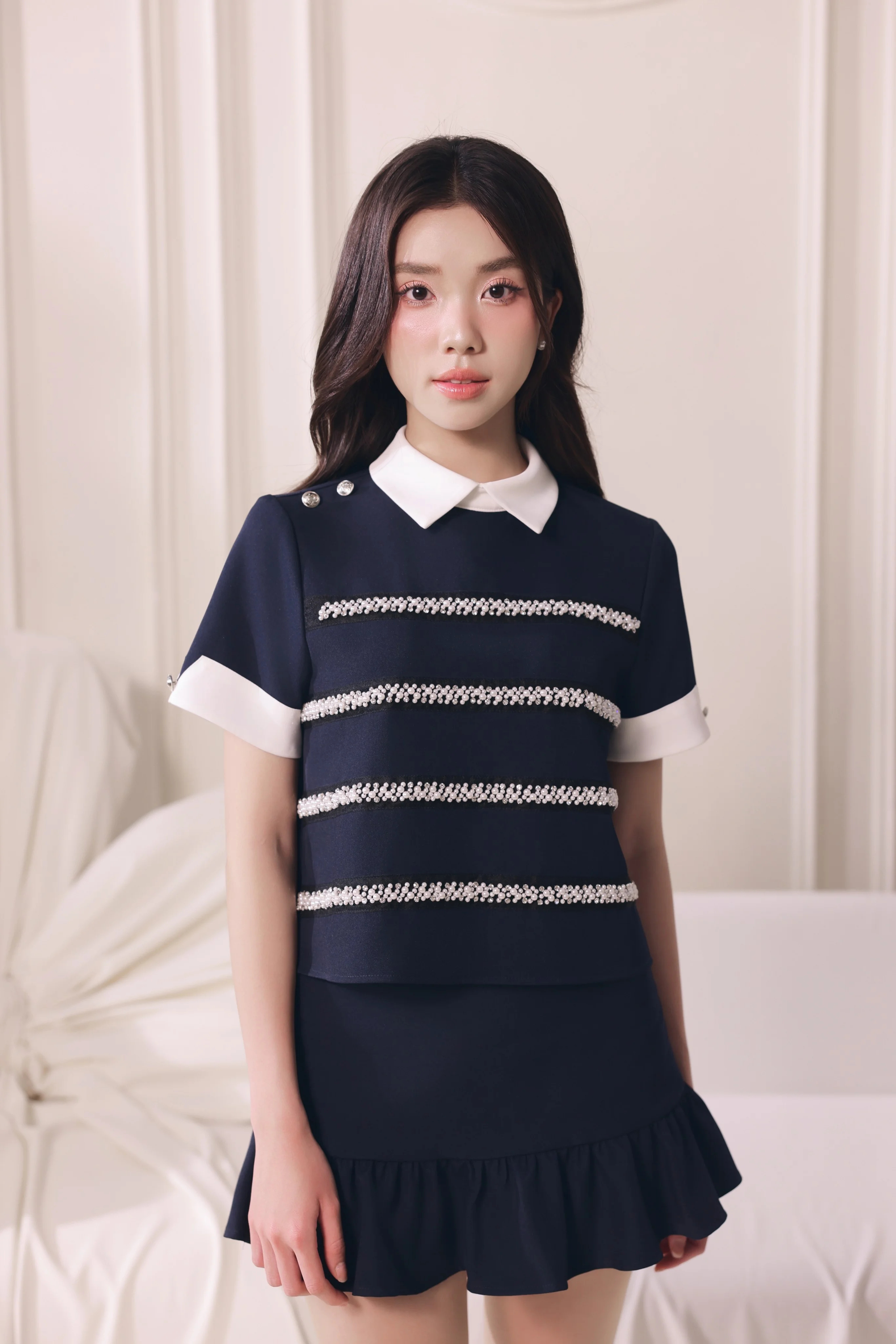 Chân váy đuôi cá dáng ngắn Majes Skirt