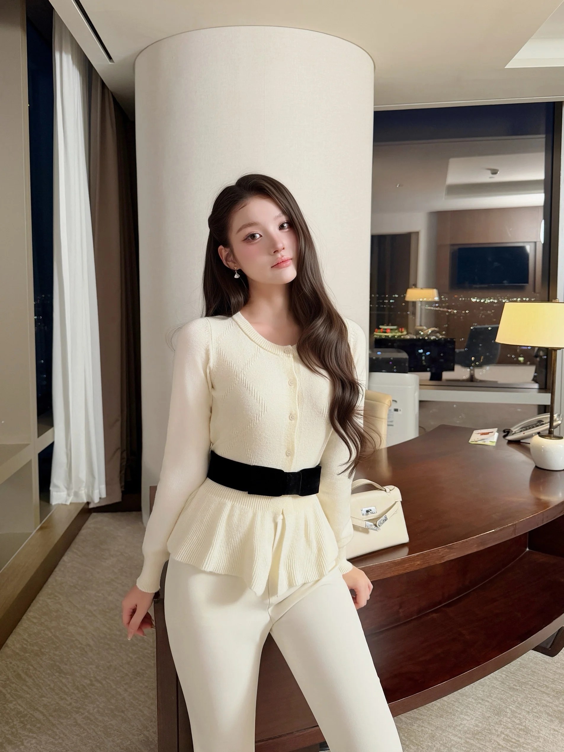 Áo dệt kim len mịn Yuki Top
