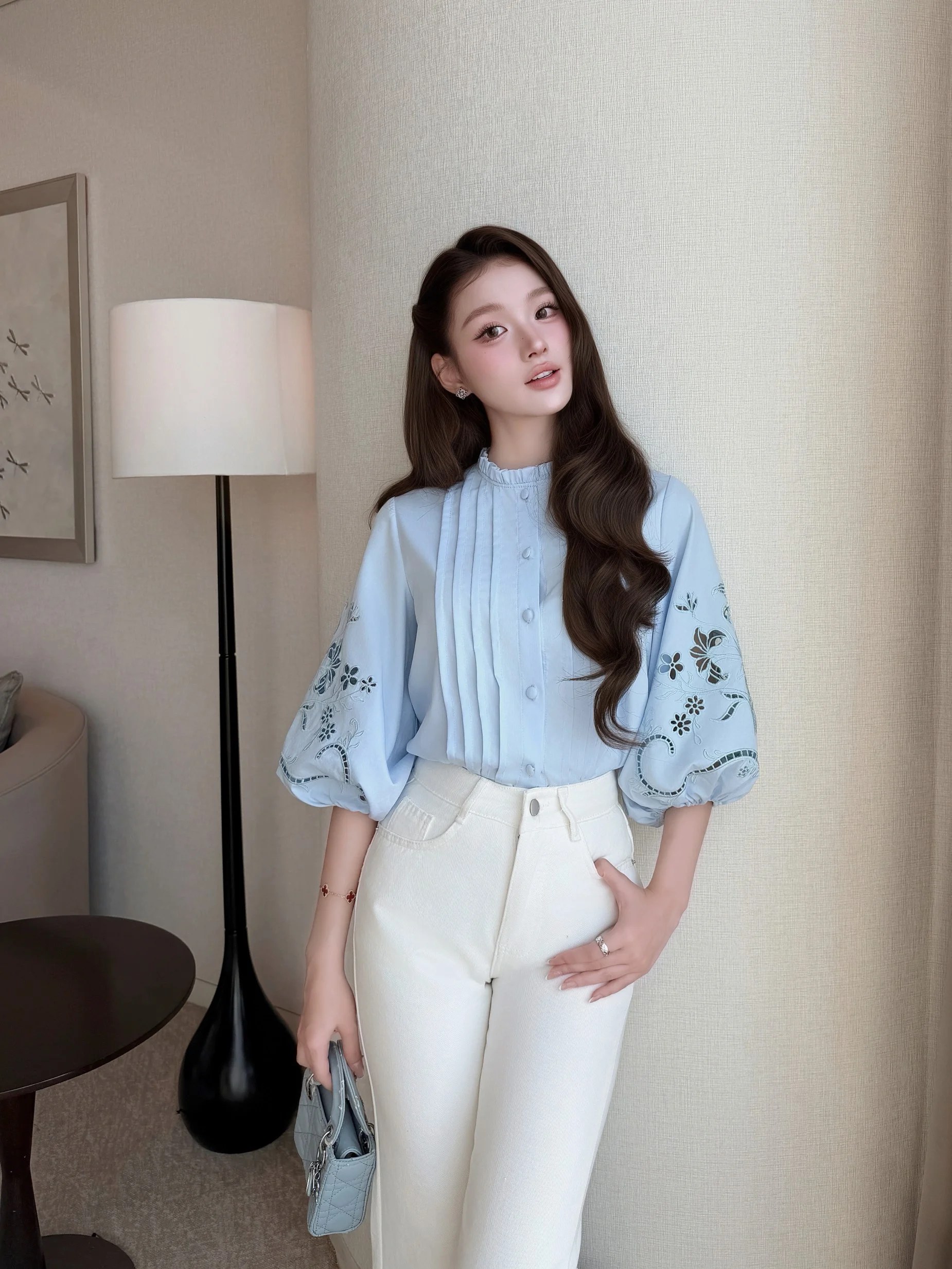 Áo sơ mi thêu tay Mavie Shirt